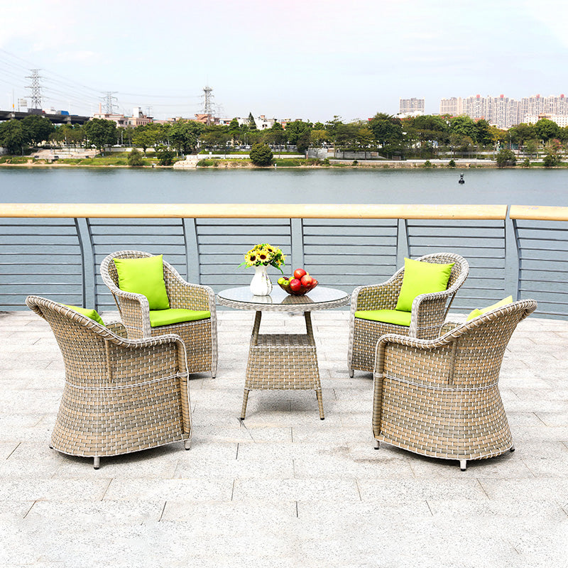 Ainehome Polyethylene and Iron Grey 7-Piece Outdoor Sofa Set