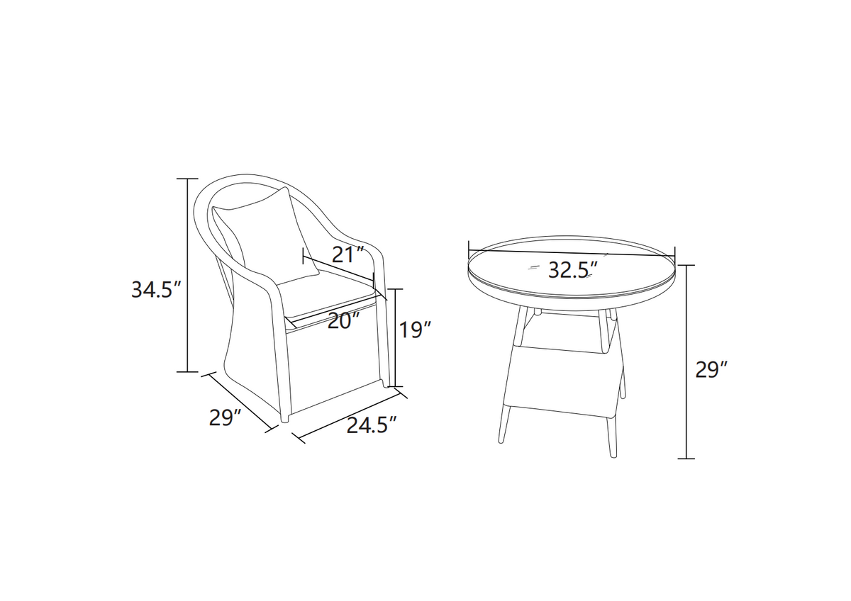 Gray Polyethylene and Iron 7-Piece Outdoor Sofa Set - product image