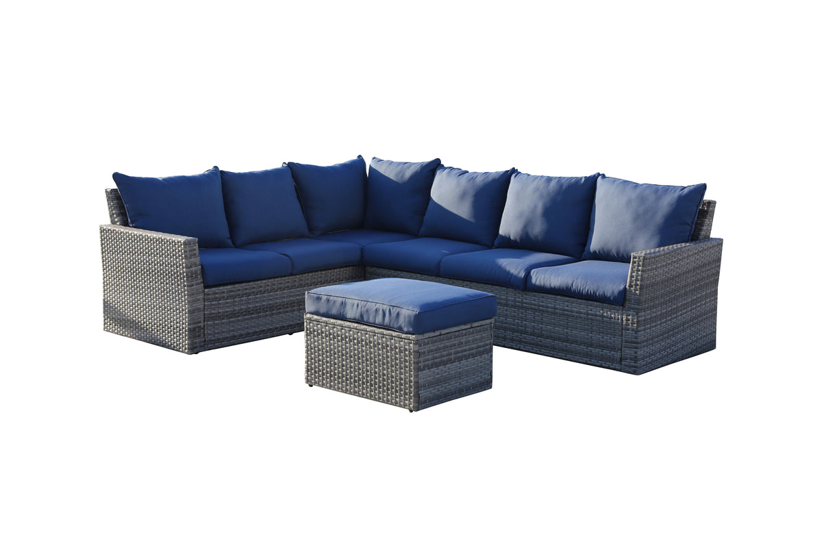Gray Polyethylene and Iron 3-Piece Outdoor Seating Set - product image