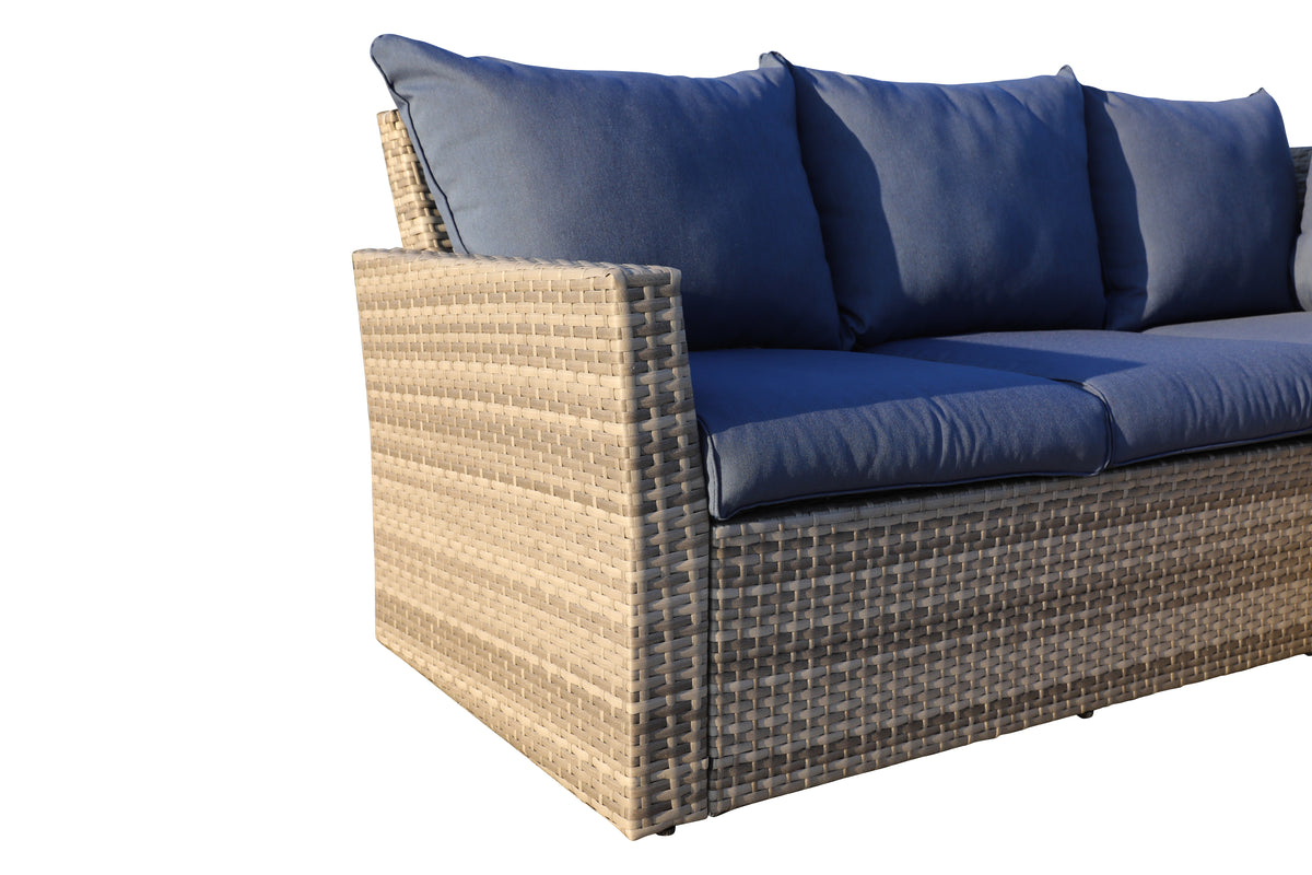 Gray Polyethylene and Iron 3-Piece Outdoor Seating Set - product image