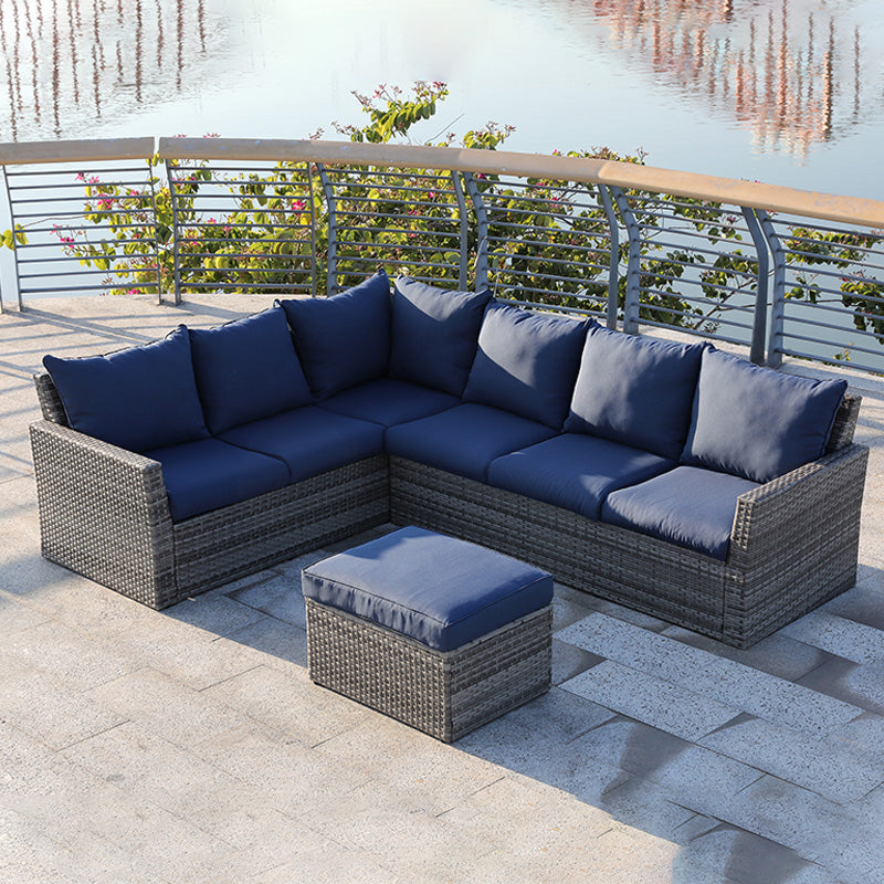 Ainehome Grey Polyethylene and Iron 3-Piece Outdoor Group Seat