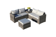 Gray Polyethylene and Iron 4-Piece Outdoor Seating Set - product image