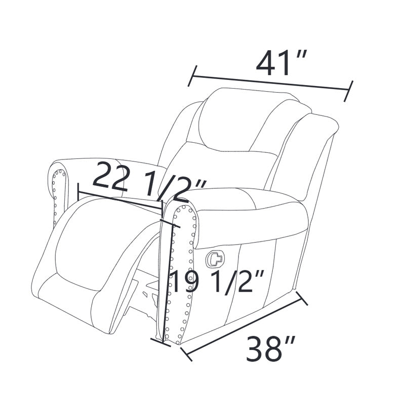 Ainehome Espresso Breathing Leather Chair Living Room Sofa