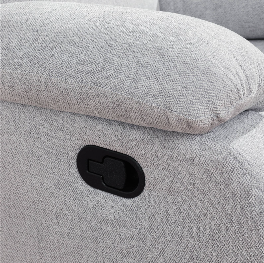 Grey White Linen 3-Piece Couch Living Room Sofa Set(pick up)