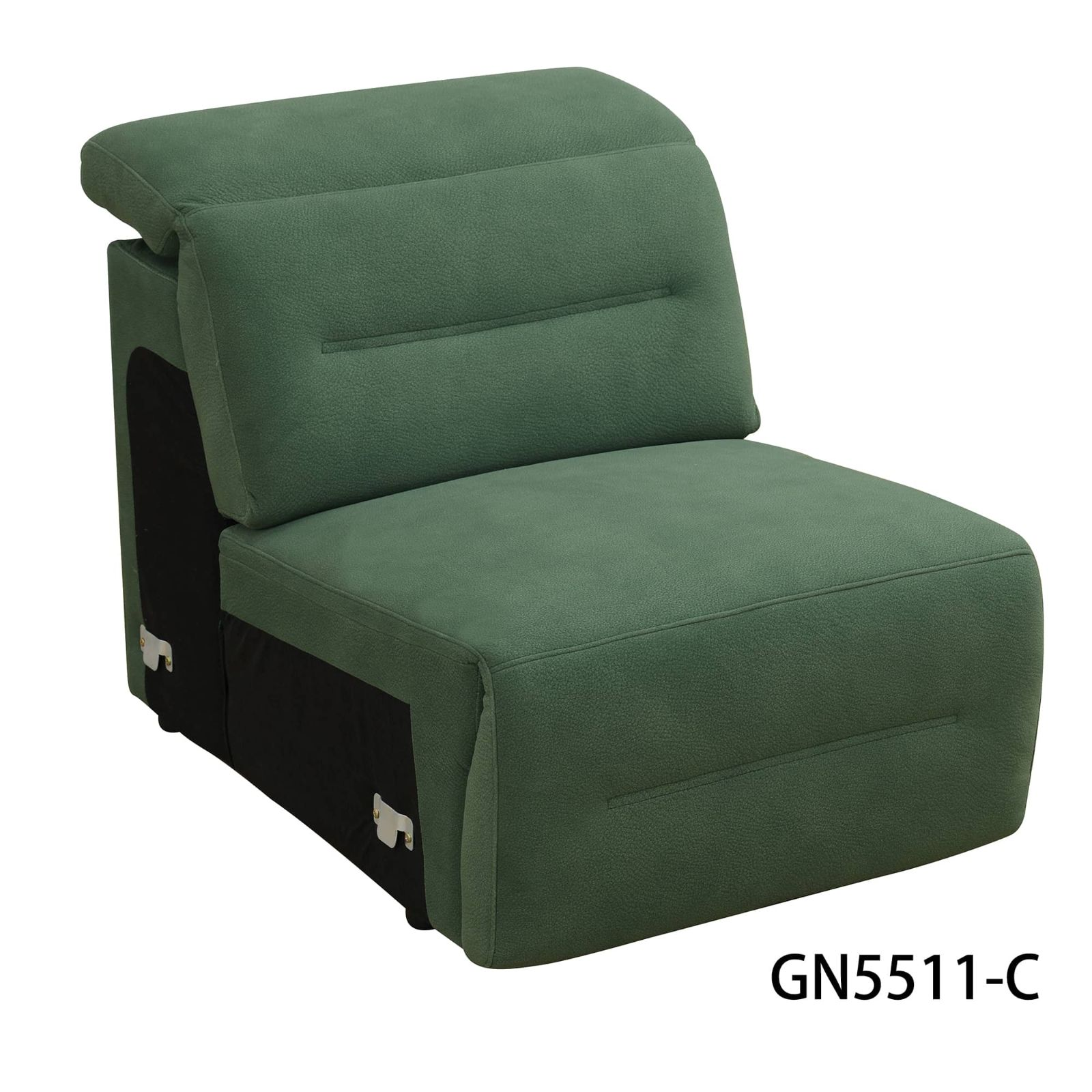Green Flannel 4-Piece Living Room Recliner Sofa Set