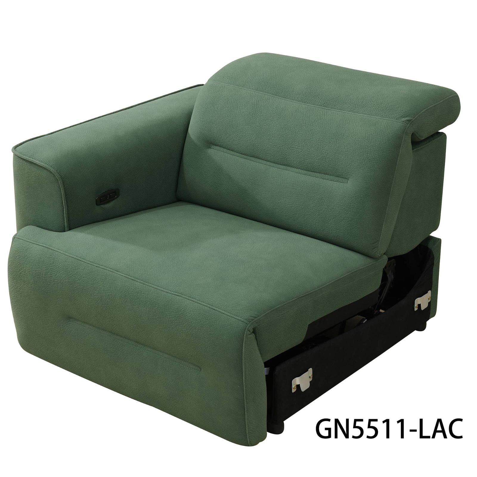 Green Flannel 4-Piece Living Room Recliner Sofa Set