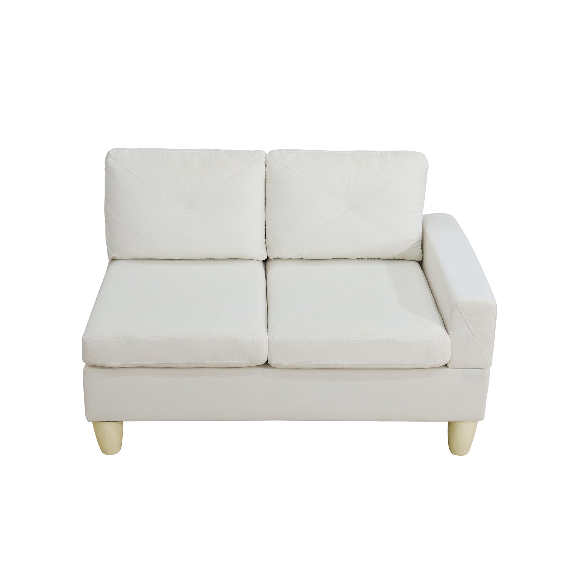 Ainehome Beige Massa Flannel 4-Piece Couch Living Room Sofa Set