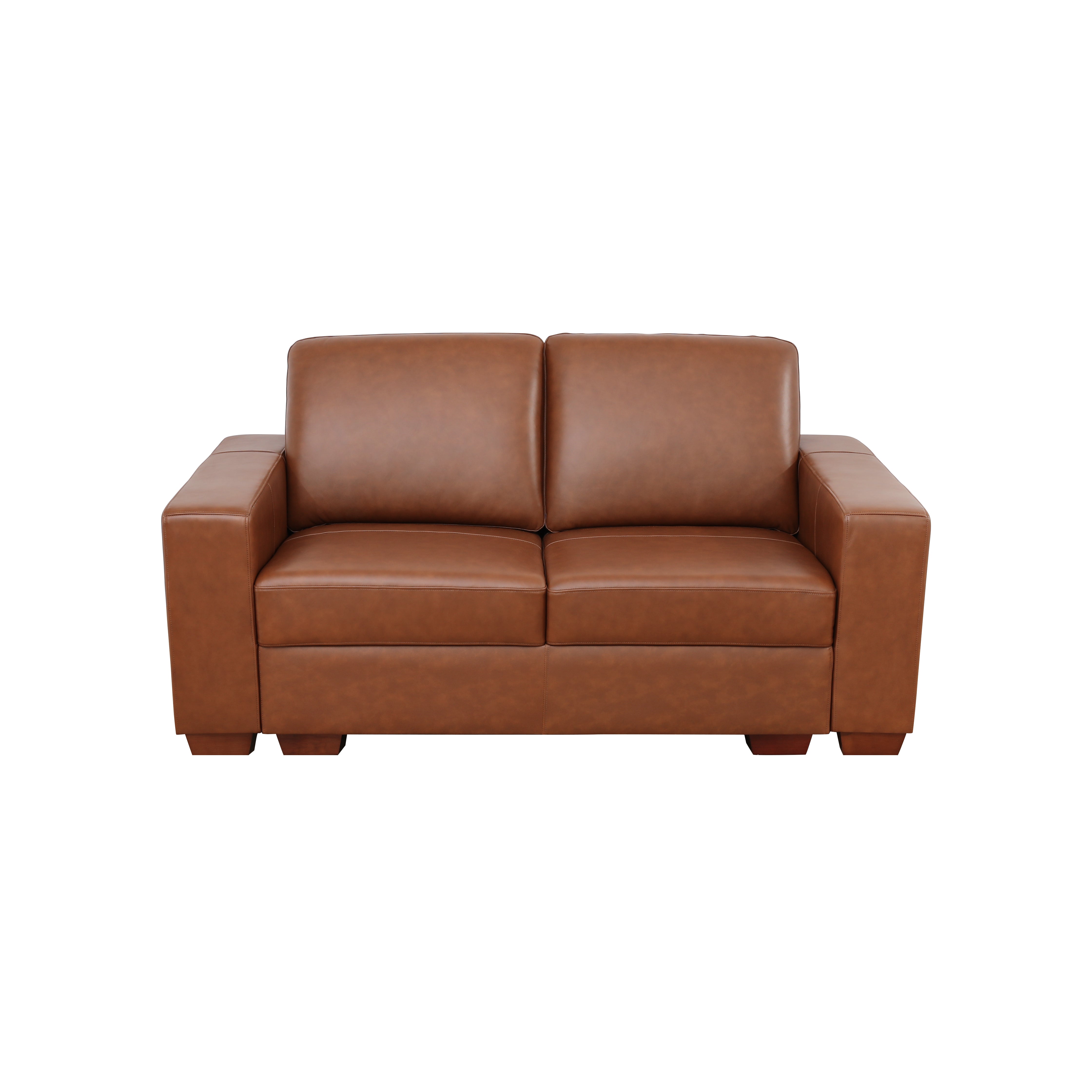 Conjunto de sofá y silla 2+2+1 de piel de vaca marrón de Ainehome 