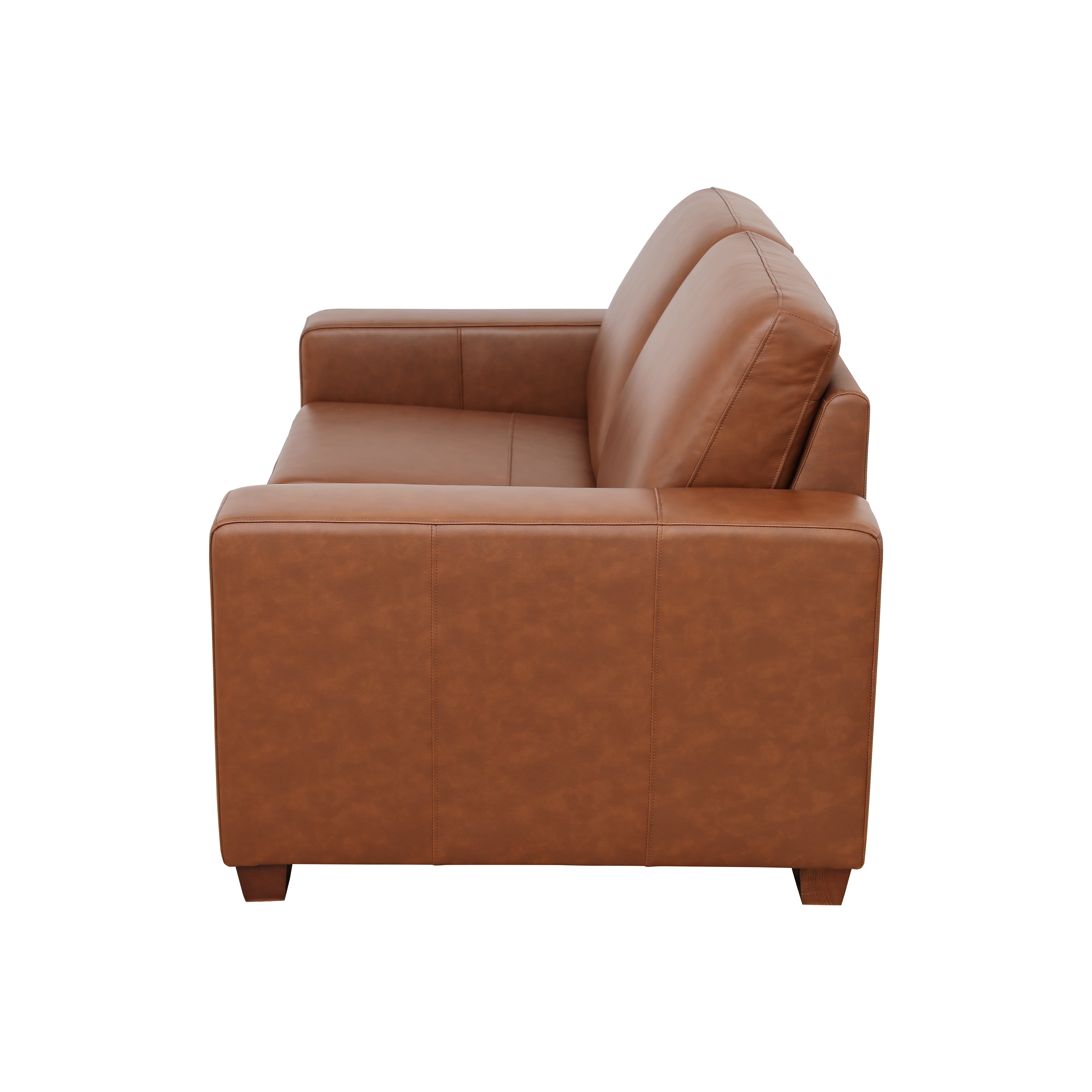 Conjunto de sofá y silla 2+2+1 de piel de vaca marrón de Ainehome 