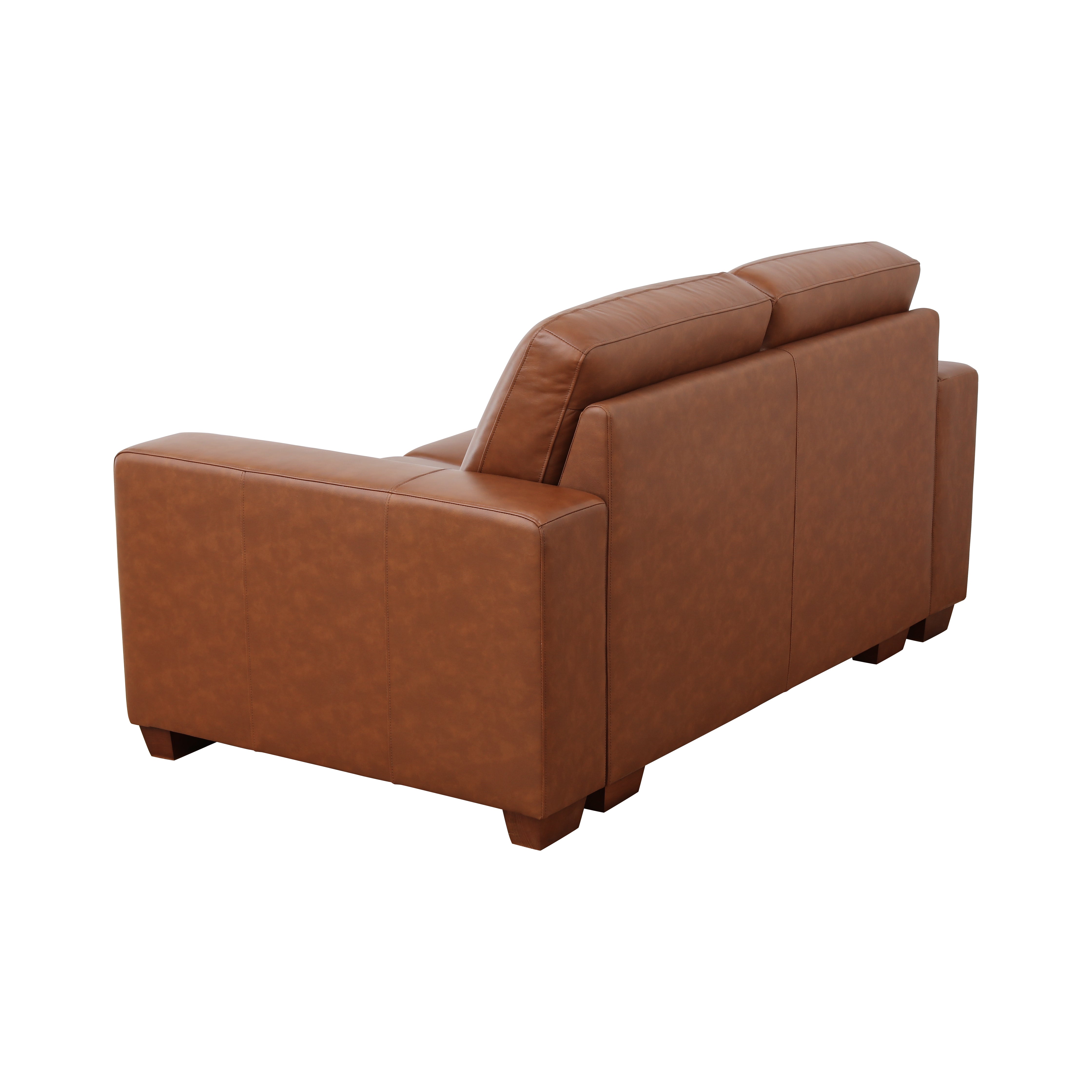 Conjunto de sofá y silla 2+2+1 de piel de vaca marrón de Ainehome 