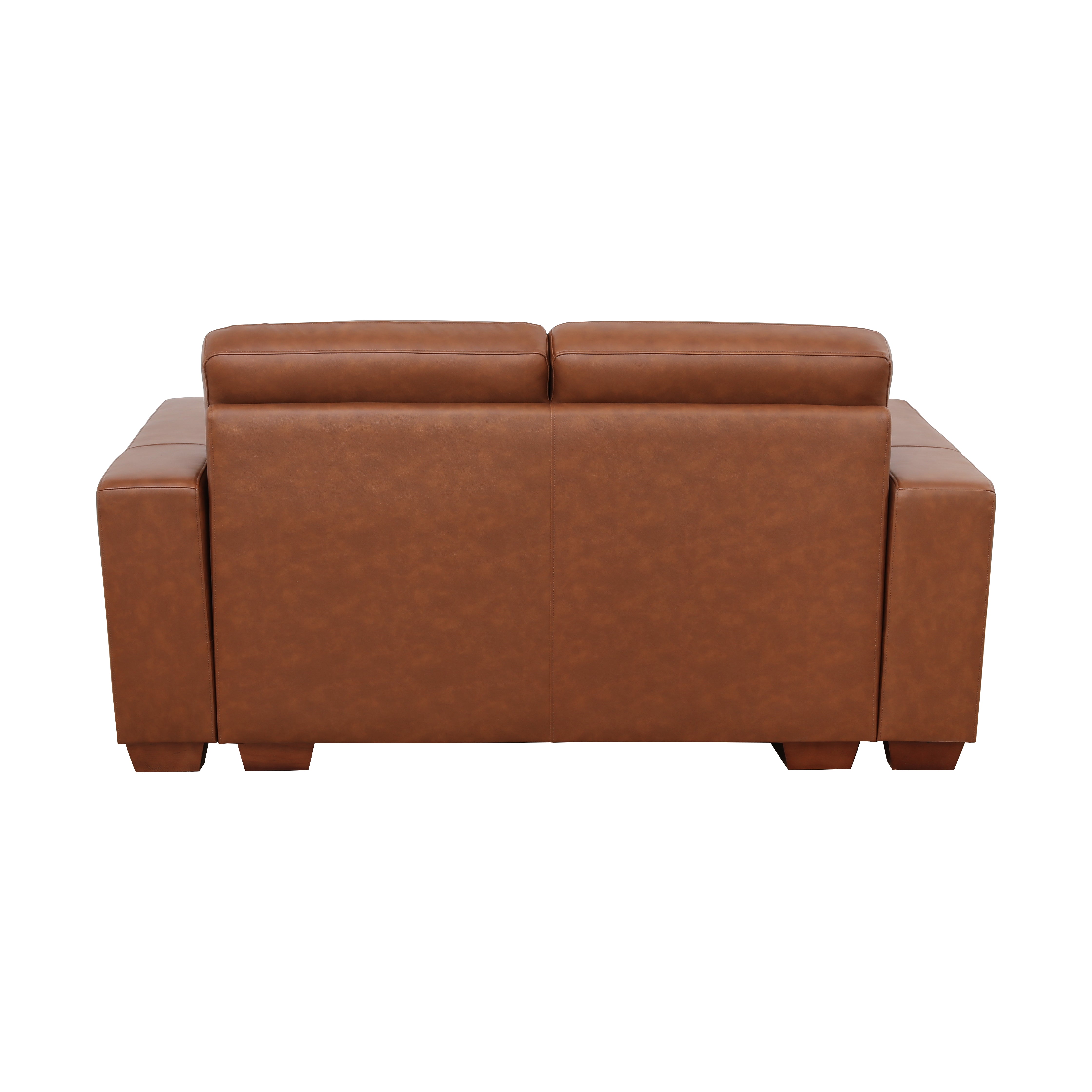 Conjunto de sofá y silla 2+2+1 de piel de vaca marrón de Ainehome 