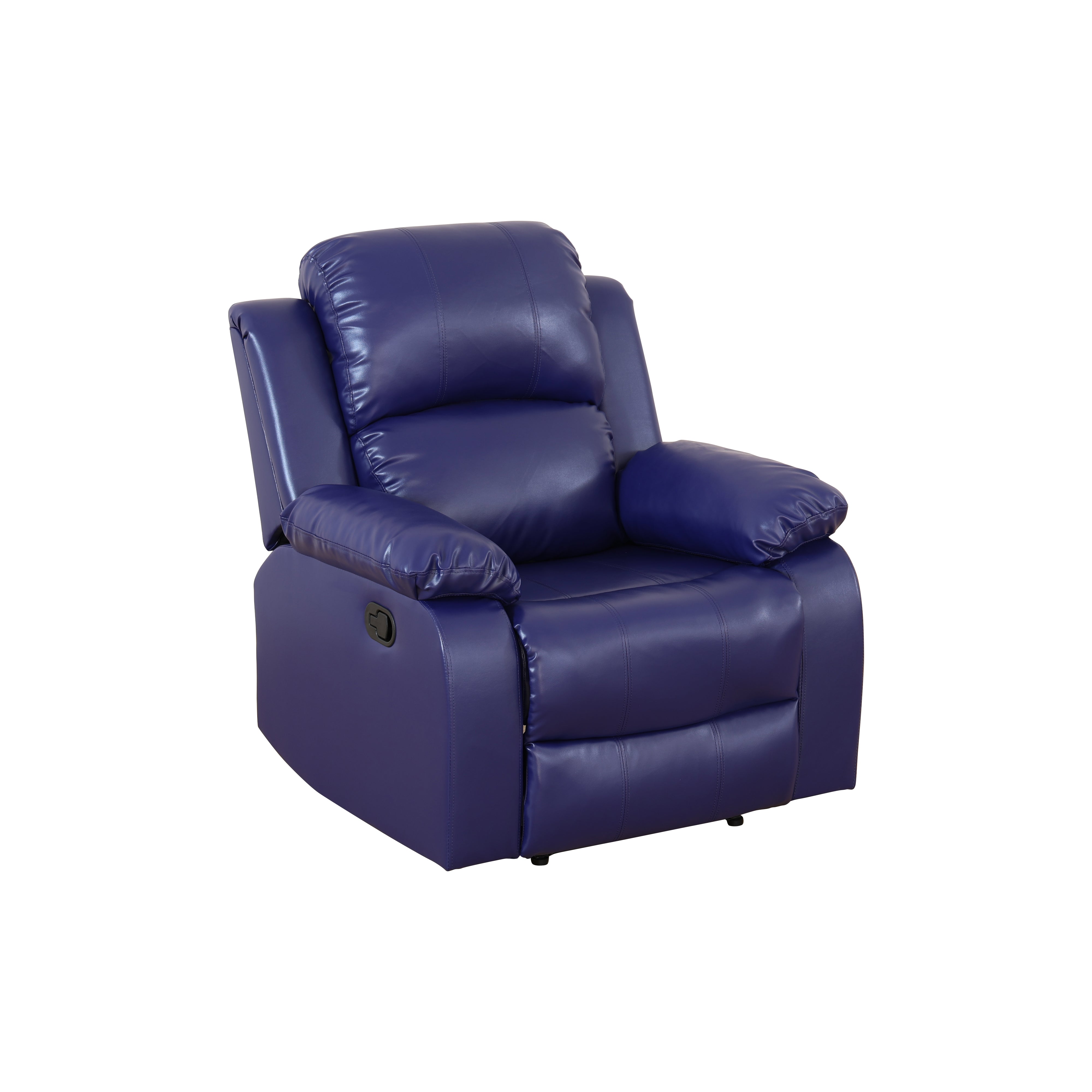 Ainehome Dark Blue Recycled Leather Unit Sofa Living Room Sofa