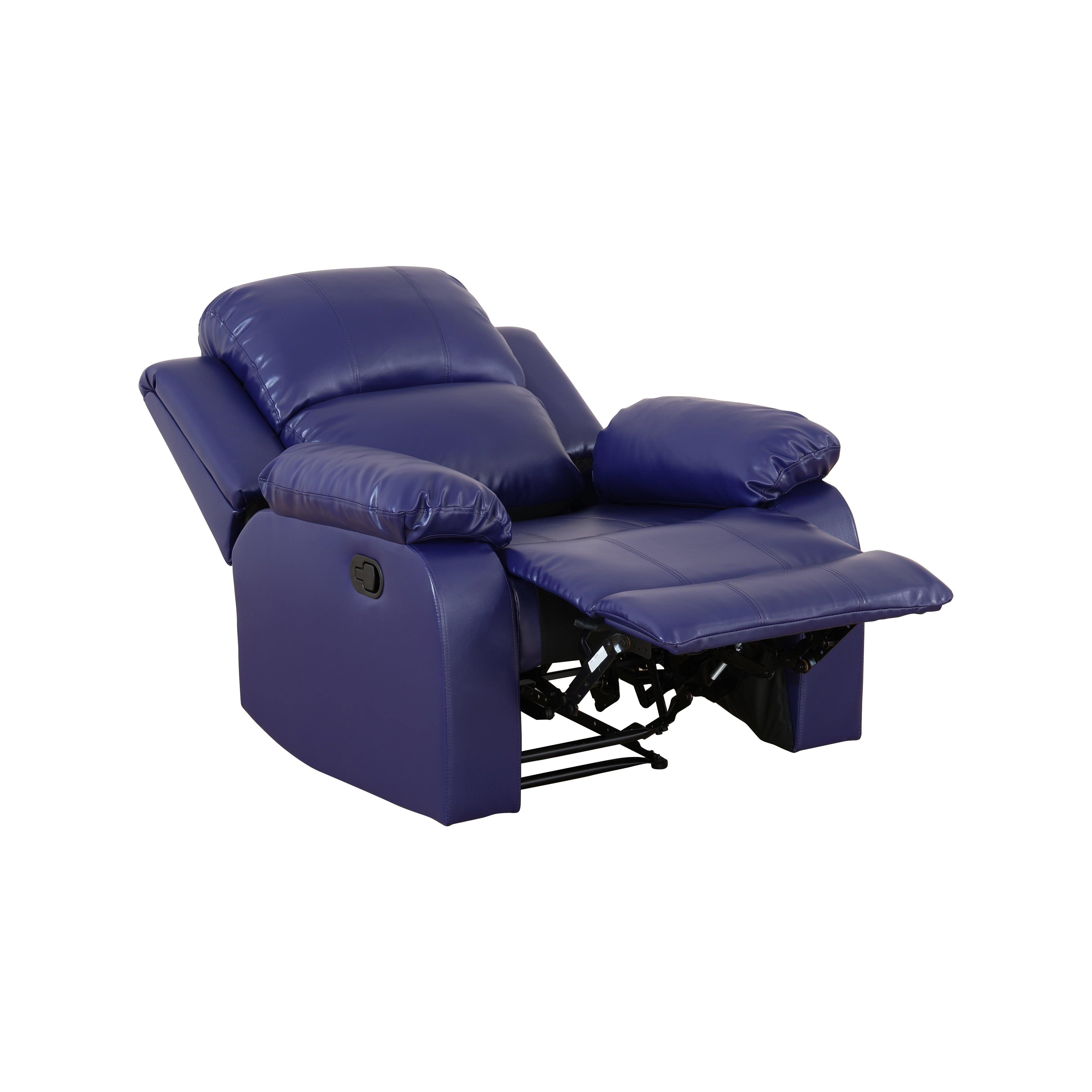 Ainehome Dark Blue Recycled Leather Unit Sofa Living Room Sofa