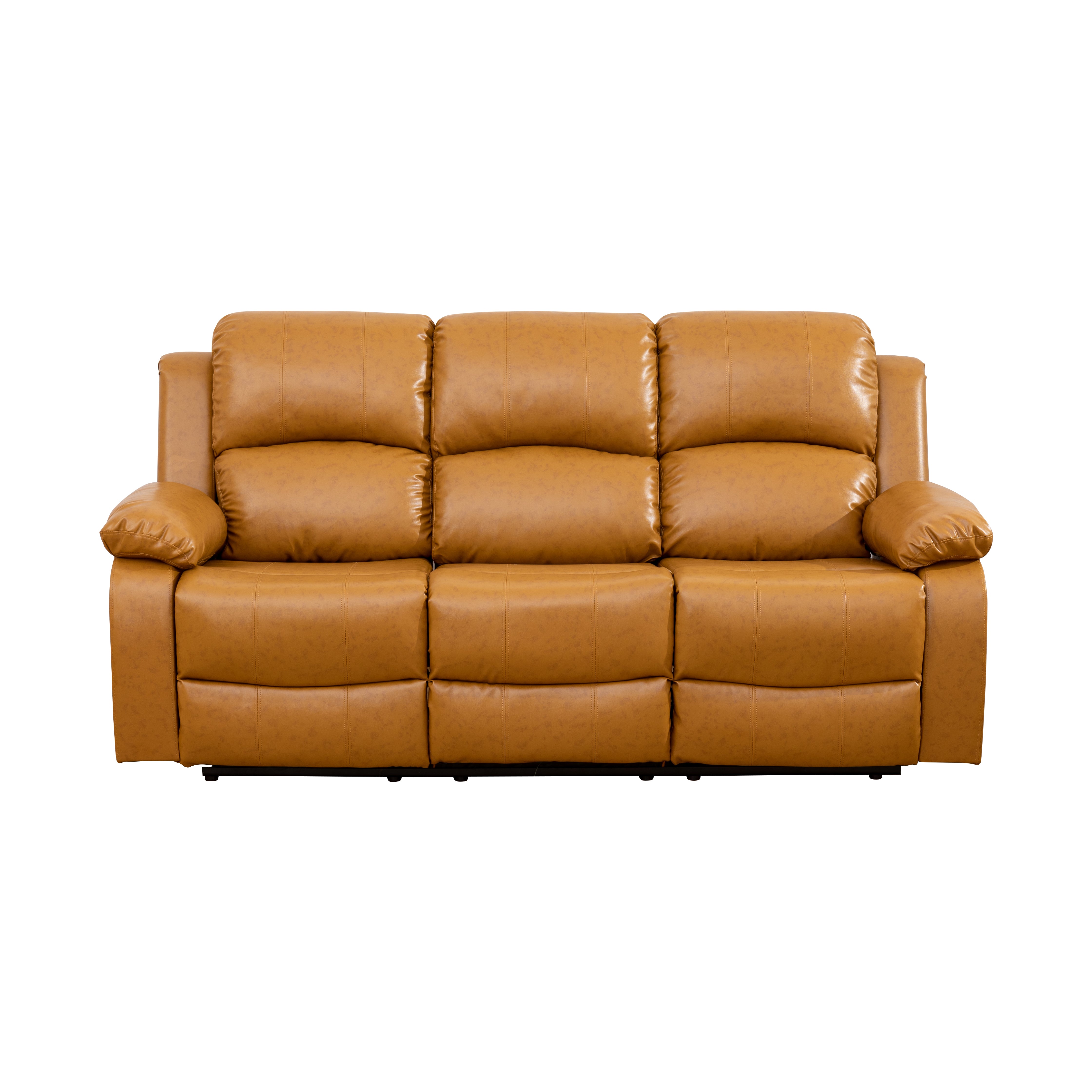 Conjunto de sofá de 3 piezas de cuero reciclado Ginger de Ainehome para sala de estar