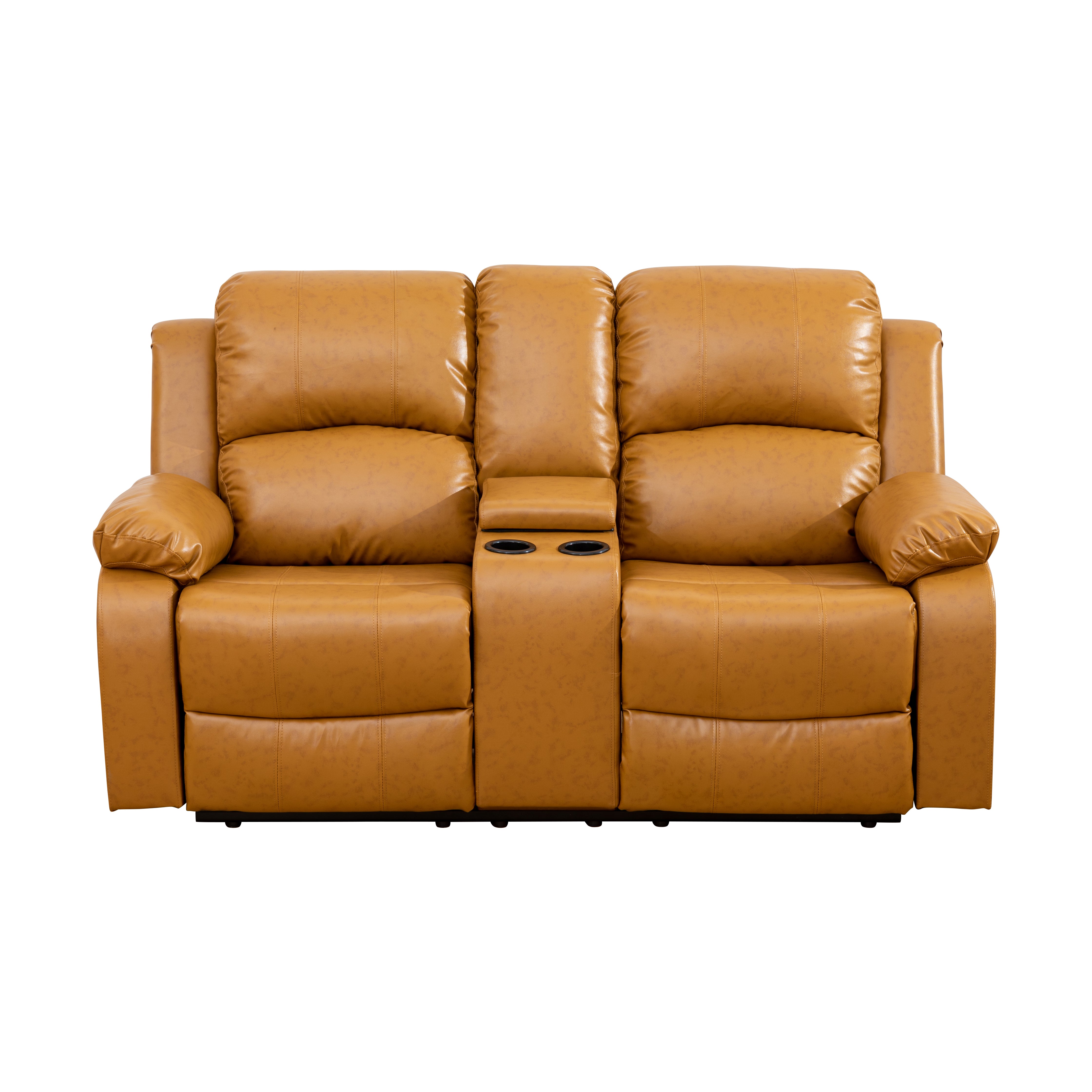Conjunto de sofá de 3 piezas de cuero reciclado Ginger de Ainehome para sala de estar